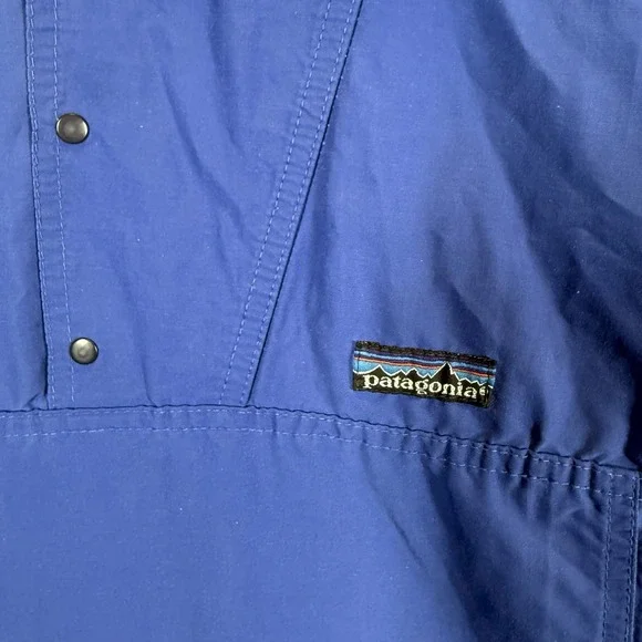 Patagonia Snap-T Anorak Mens S 1998 Blue Vintage Hooded Pullover Windbreaker USA - Picture 6 of 10